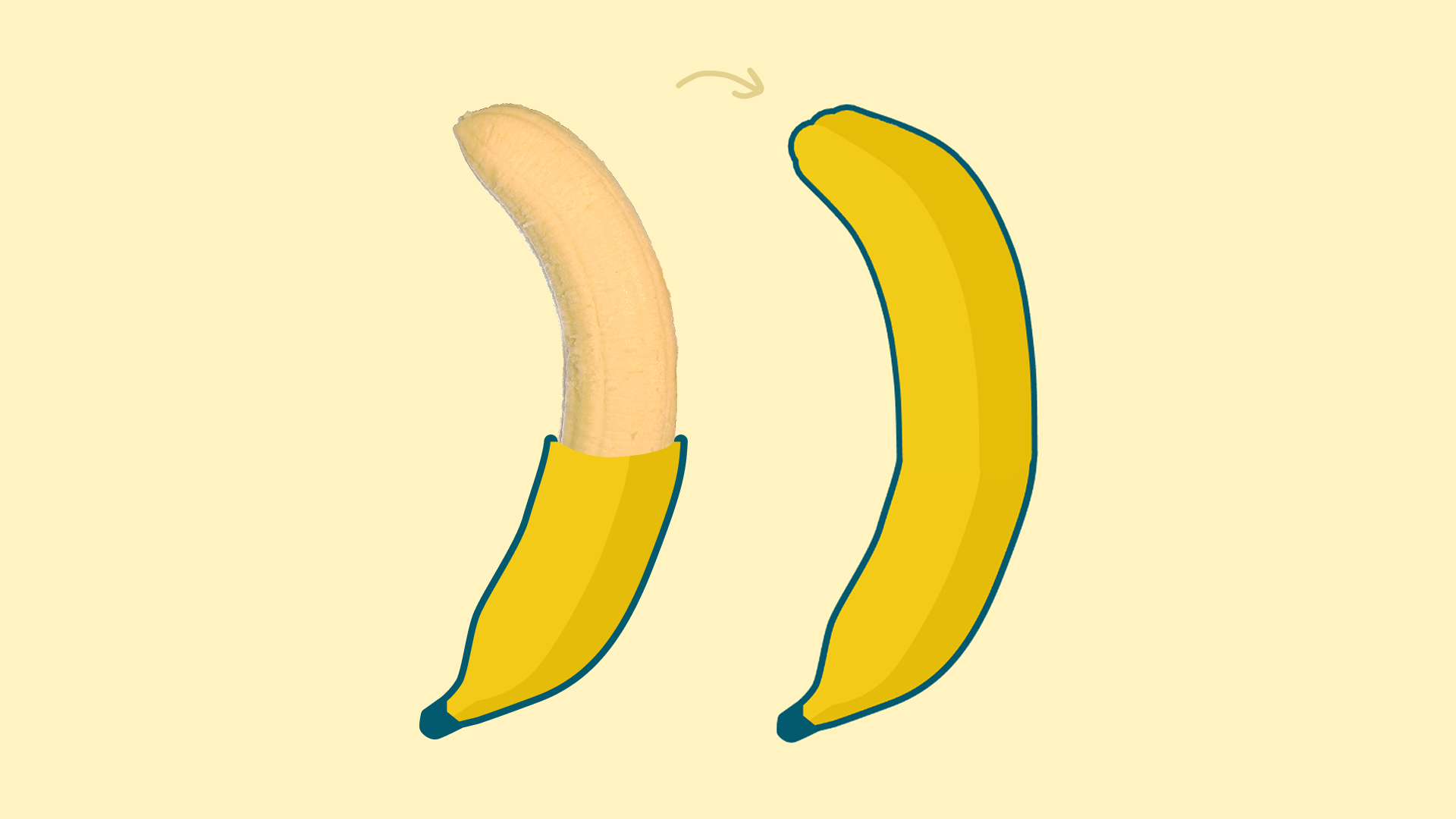 Banana being wrapped